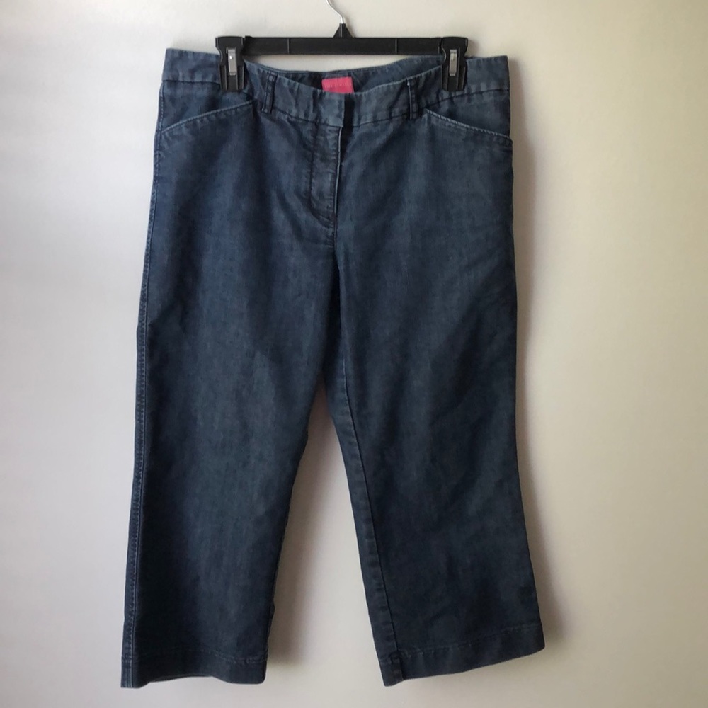 The Limited Drew Medium to Dark Wash Cropped Jeans size 12